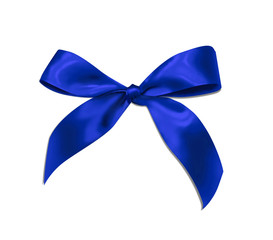 Blue gift ribbon