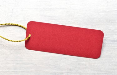 Anhänger - Schild - Label - rot