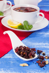 Cranberry tea. Organic Cranberry Apple Herb and Fruit Tea