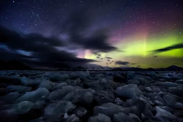 Deurstickers Northern Lights (Aurora Borealis) - Arctic, Spitsbergen © Incredible Arctic
