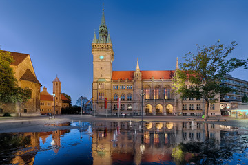 Rathaus  Braunschweig beleuchtet