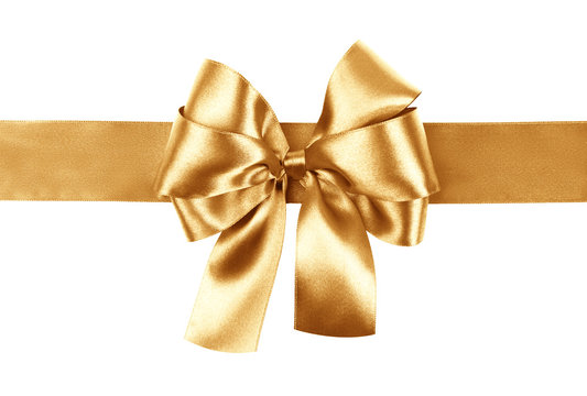 golden bow photo made from silk