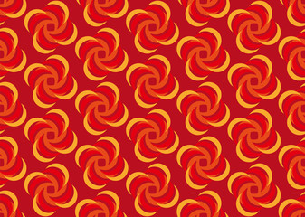Modern red seamless screw propeller pattern