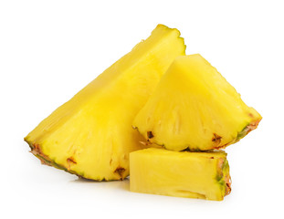 Pineapple slices isolated