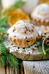 Christmas cake with candied fruit