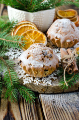 Christmas cake with candied fruit