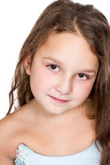 Portrait of a smiling little girl closeup