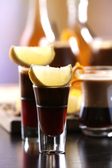 Espresso cocktail served on table