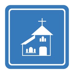 Eglise dans un panneau