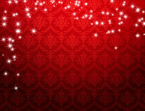 vintage red christmas wallpaper