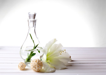 Spa setting on wooden table