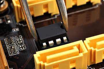 tweezers insert microchip