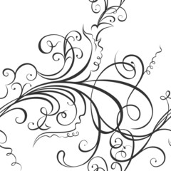 Swirling floral ornament