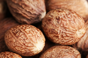 Nutmegs close up