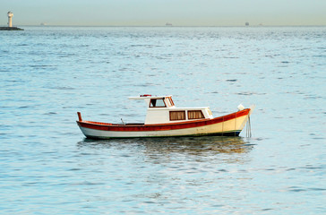 Naklejka premium A fisher boat