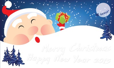 Cartoon Christmas santa cute