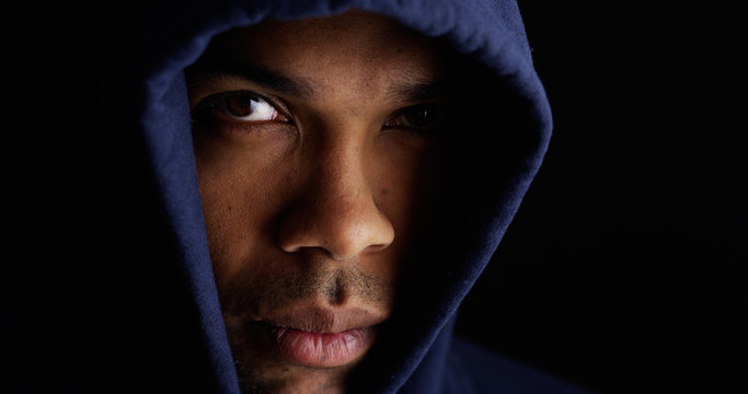 Black Man Wearing Blue Sweater