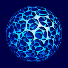 Vector abstract blue sphere