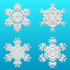 winter snow or snoflakes for christmas gift paper