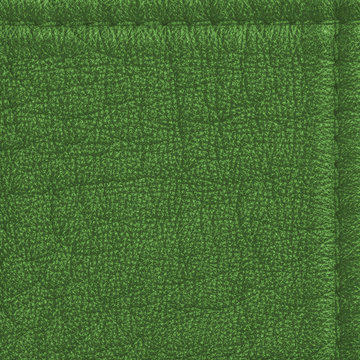 green leather texture, seam