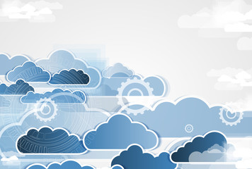 Integration technology with nature, sky. Best ideas for Business