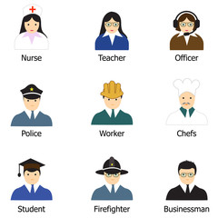 People occupations icons