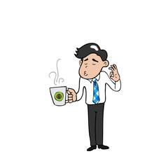 Businessman and coffee cup