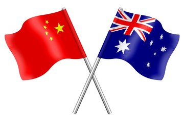 Flags: China and Australia