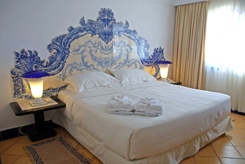 Beautiful hotel bedroom interior
