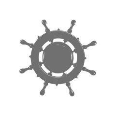 ship wheel marine wooden vintage  vector isolated background