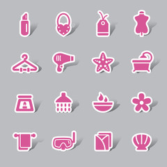 Beauty and Cosmetic Color Icon Label