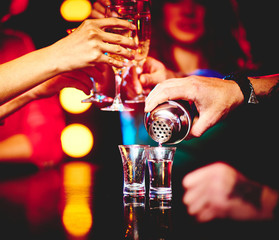 Pouring drink