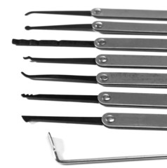 Lock picks isolated on white