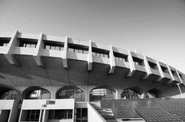 Obraz premium Black and white tone of Yoyogi National Gymnasium