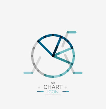 Line graph, chart icon