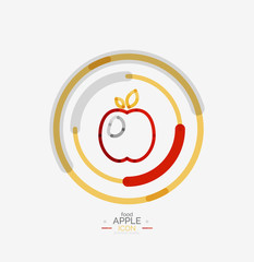 Apple logo concept, stamp