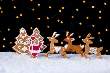 Santa welcoming his deers - food setting