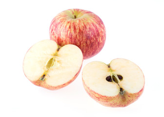red apple fruit isolated on white background