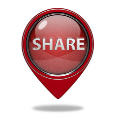 share pointer icon on white background