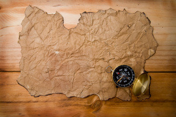 old paper and compass