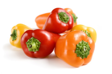 little sweet peppers isolated