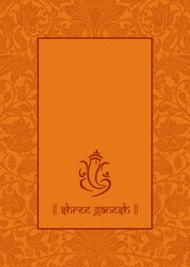 Ganesha, wedding card, royal Rajasthan, India