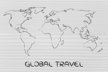 Fototapeta na wymiar world map design: go global