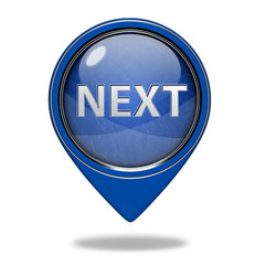 next pointer icon on white background