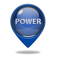 power pointer icon on white background