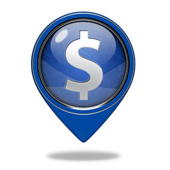 money pointer icon on white background
