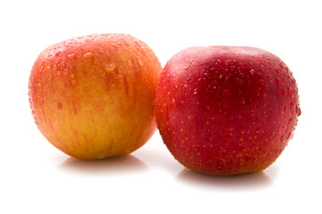apples in drops of water