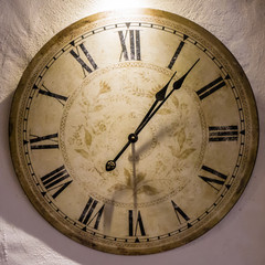 wall clock. old stylish clock. time is money