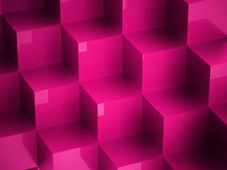 Pink cubes concept
