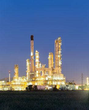 Thaioil refinery at Laem Chabang, Chonburi, Thailand, petroleum processing complex with steel pipelines, tanks and industrial infrastructure for energy production and engineering.